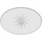 Ekena Millwork Standard Dalton Spiral Rosette With Rounded Edge, 7"W x 4 3/4"H x 1"P ROSP070X048X100DAL14 - alternate 3